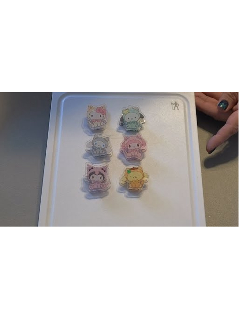 #FAM-2146 - 6 Piece Acrylic Bindeer Clip Cat Series - Binder Clip, Chip Clip